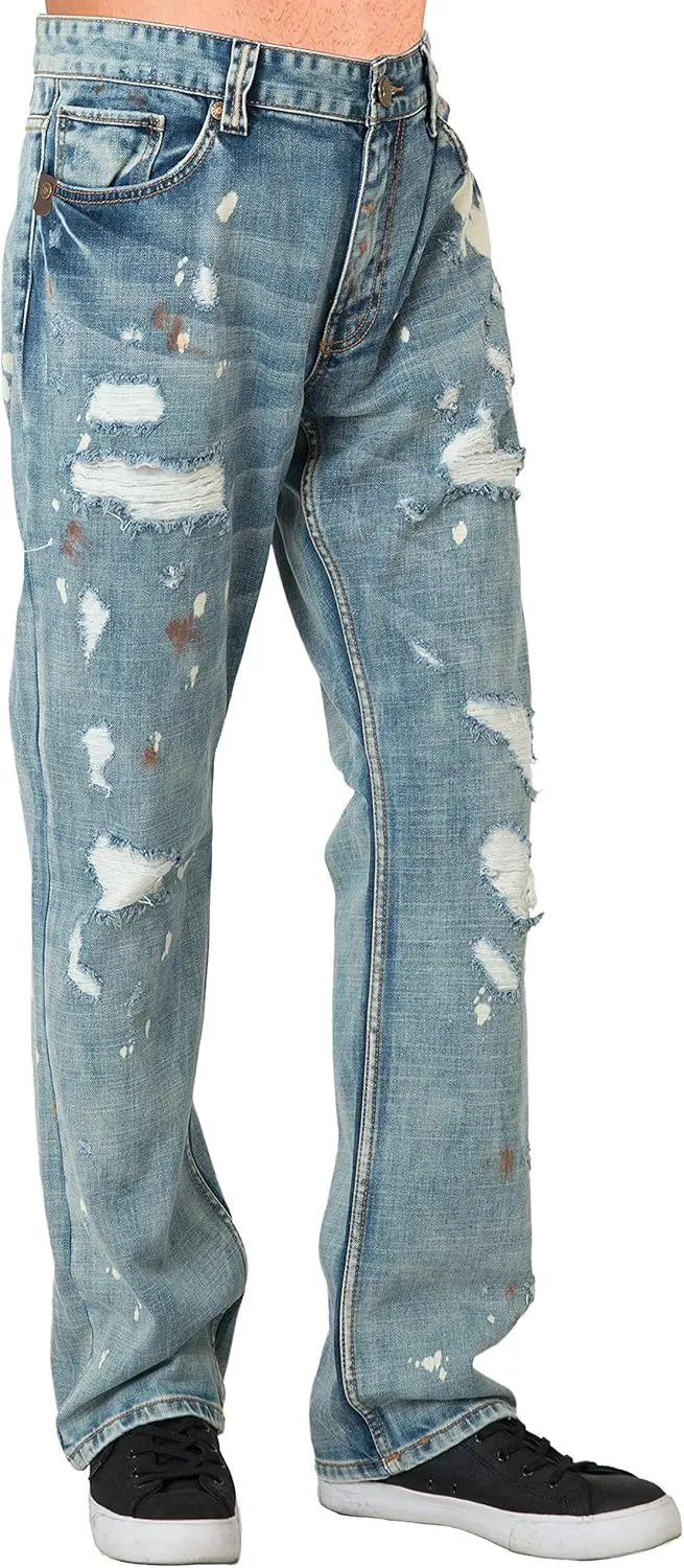 Level 7 Men's Premium Denim Jeans Slim Straight Handcrafted Artisan Wash