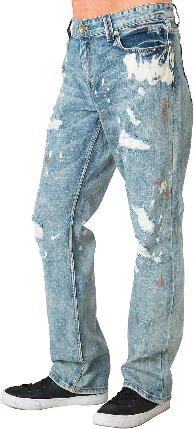 Level 7 Men's Premium Denim Jeans Slim Straight Handcrafted Artisan Wash