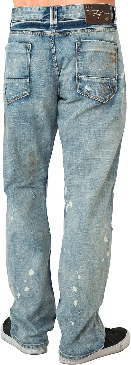 Level 7 Men's Premium Denim Jeans Slim Straight Handcrafted Artisan Wash