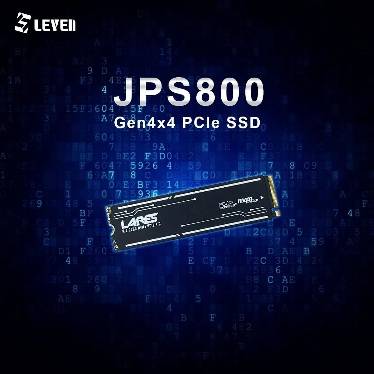 LEVEN JPS800 4TB PCIe Gen4 Speed up to 5,000MB/s 3D NAND NVMe M.2 SSD with Thermal Pad and Heat Sink