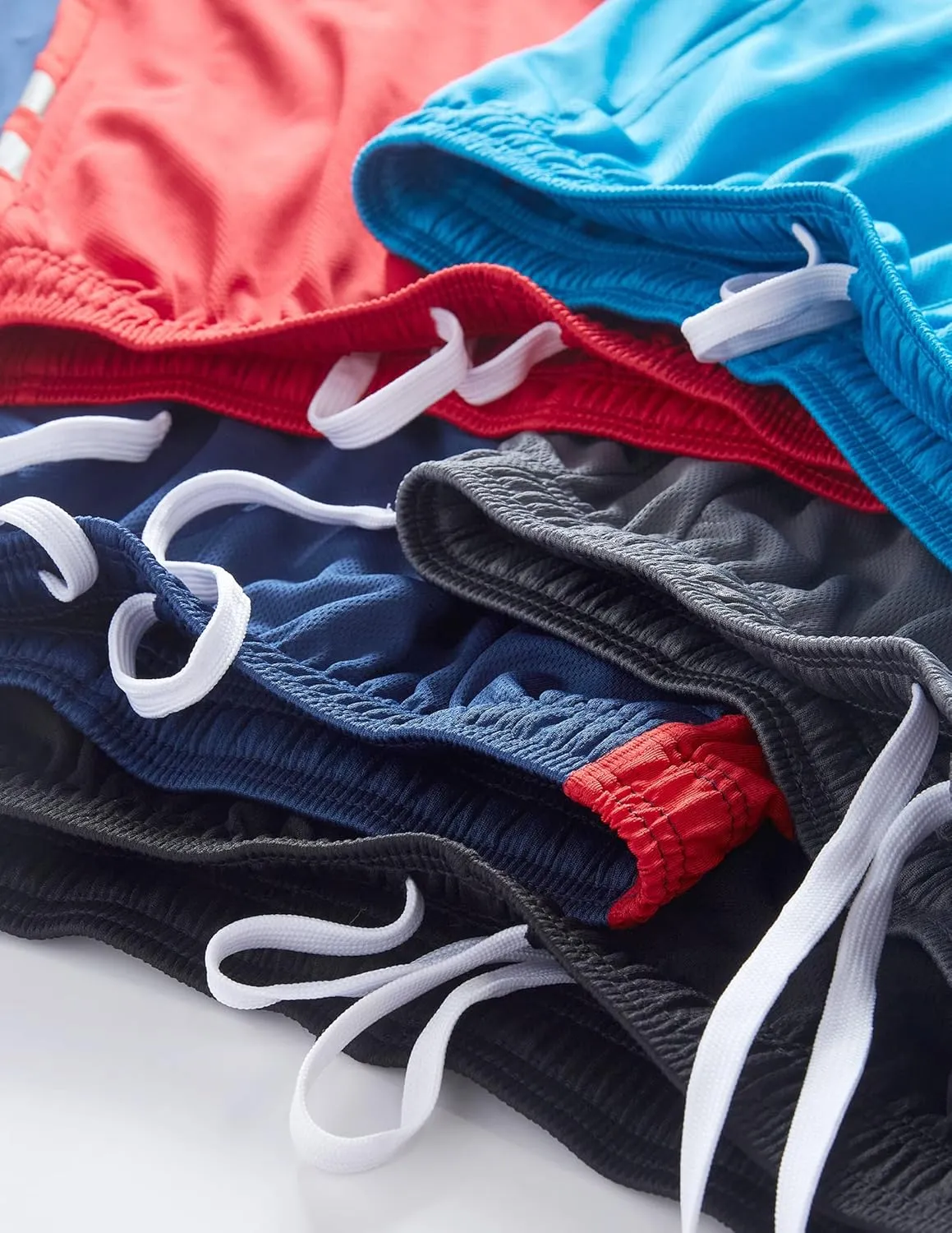 Liberty Imports 5 Pack Big Boys Youth Athletic Mesh Basketball Shorts with Pockets Quick Dry Activewear