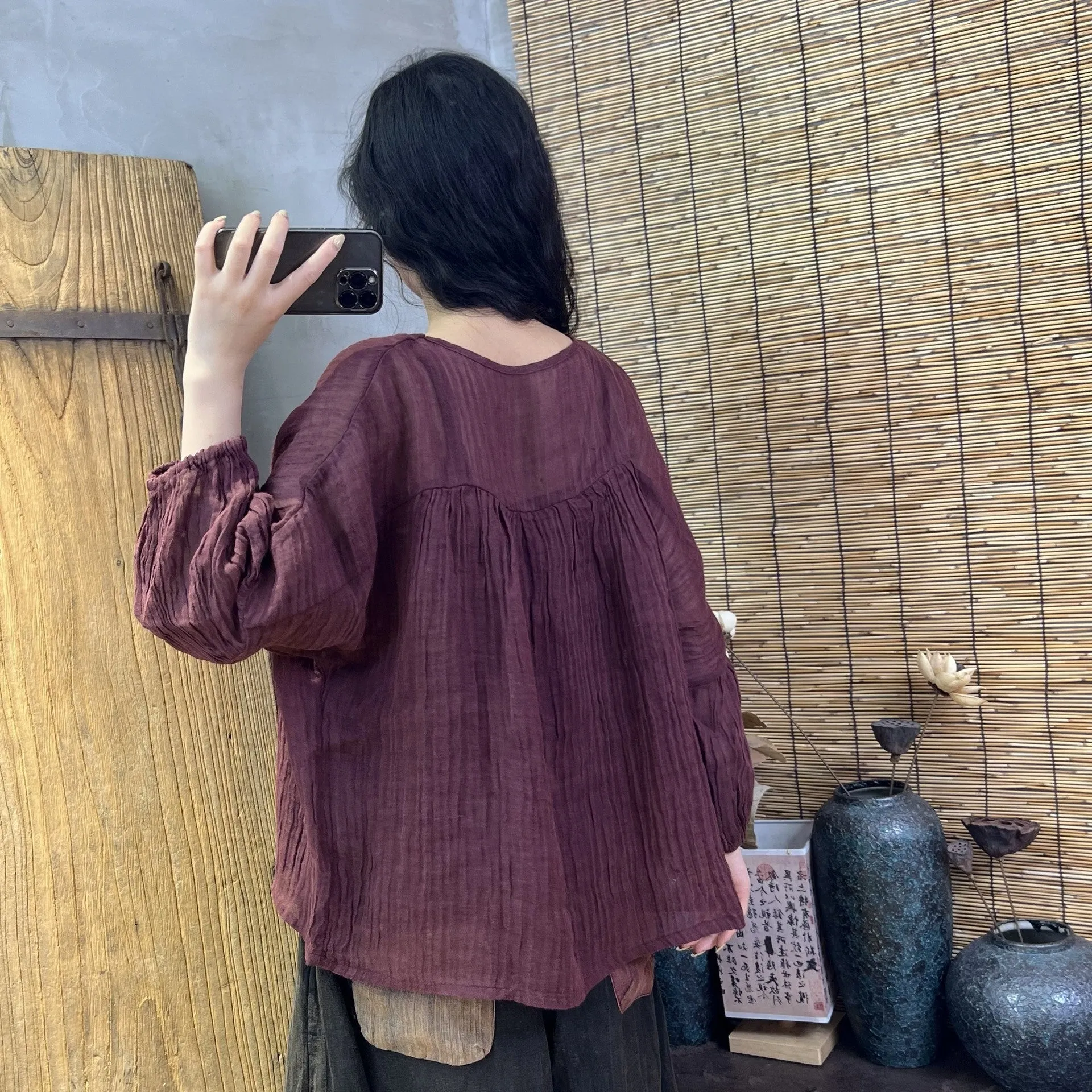Lightweight Linen Breathable Blouse