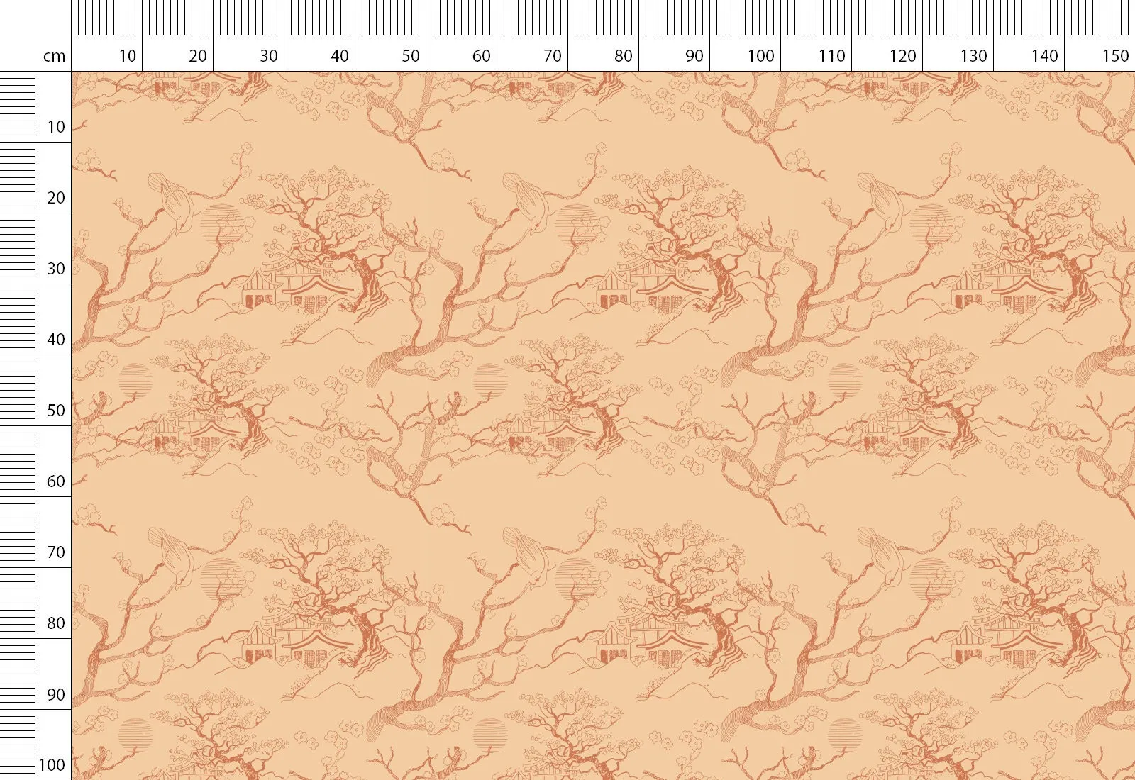 Lightweight Linen Fabric Natural Printed Linen Fabric By The Yard For Clothing & Home Textile - Width 148 cm/1.62yd