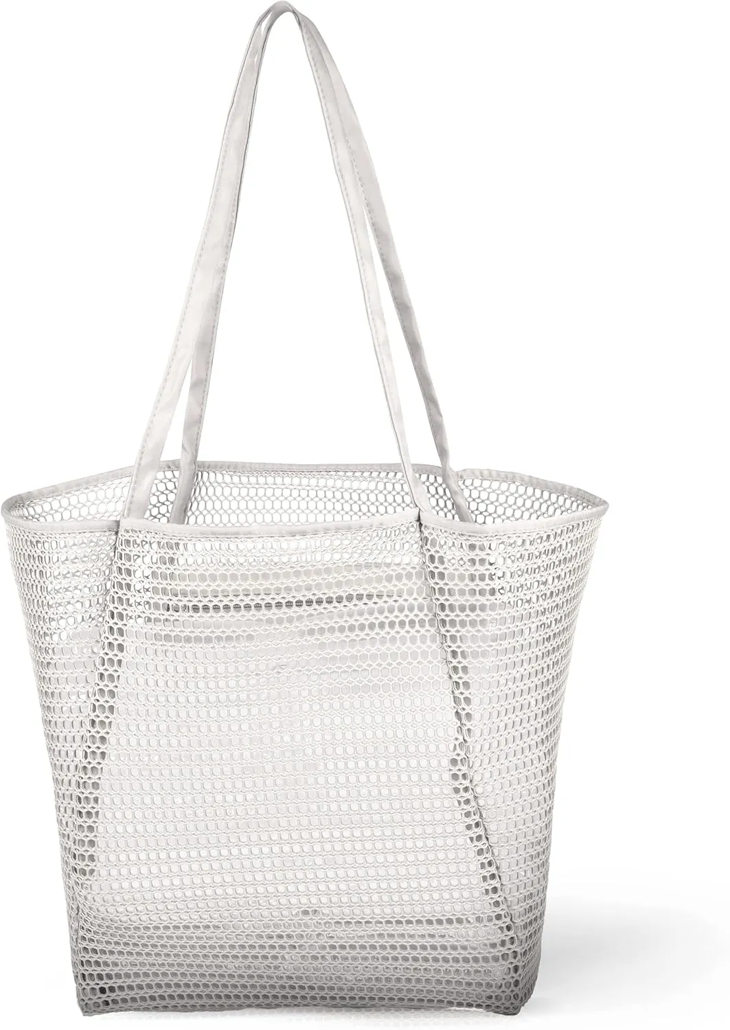 Lightweight Mesh Beach Bag - Beach Tote Bag with Thicker and Softer Straps - Packable Beach Bag with Inner Zipper