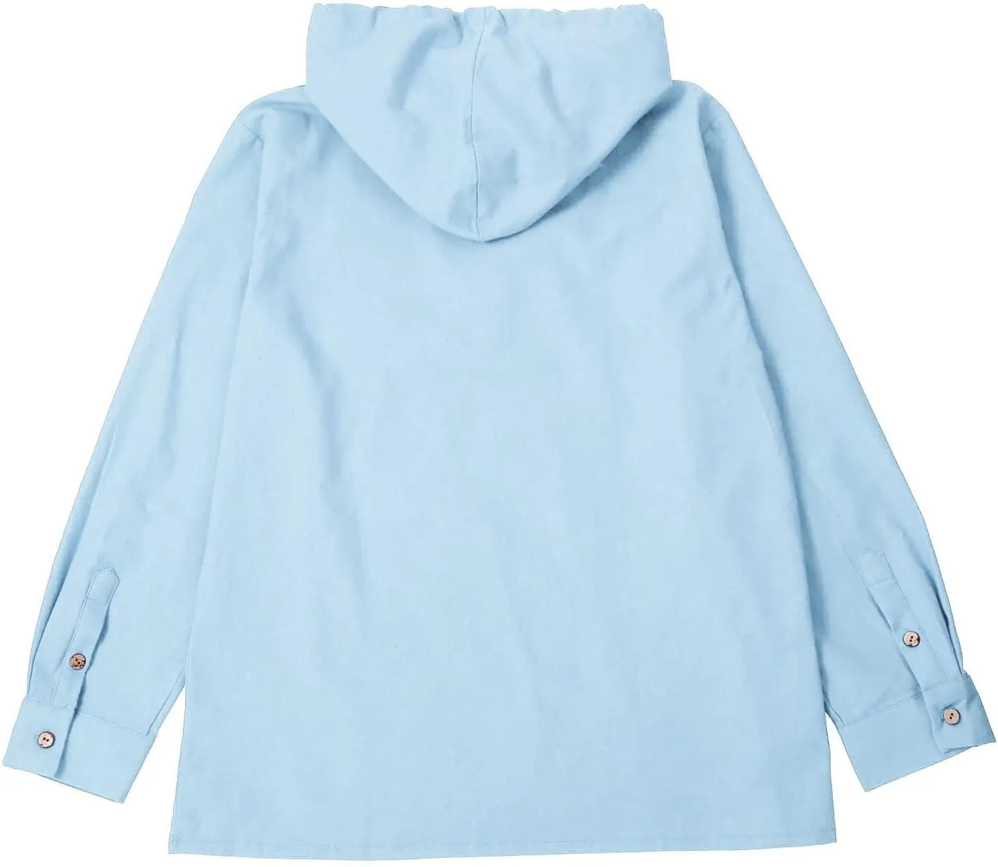 Linen Shirts for Men Lightweight Hoodie Casual Long Sleeve Loose Fit Breathable Sports Button Big Tall Party Tops