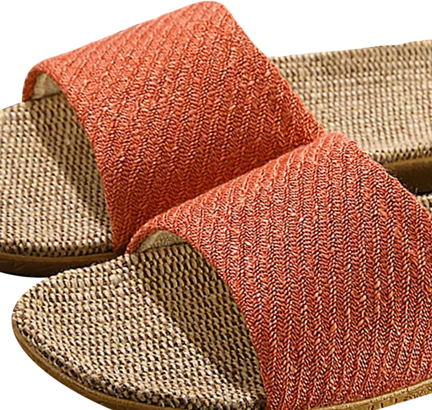 Linen summer non-slip indoor slippers Non-slip spa slippers Comfortable slippers