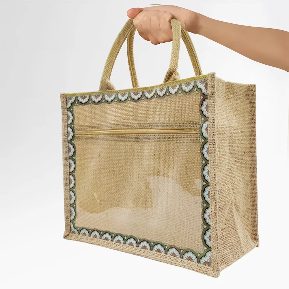 Linen Tote Bags Waterproof Daily Utility Bag(Interchangeable decorative canvas)