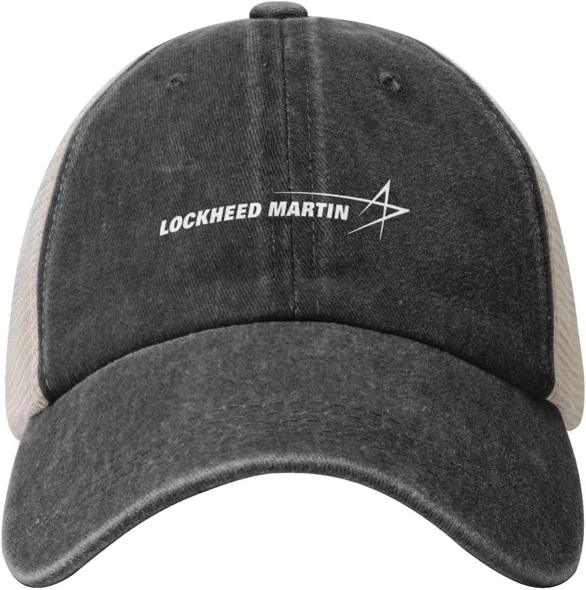 Lockheed Martin Adjustable Baseball Cap Sport Vintage Washed Mesh Baseball Cap