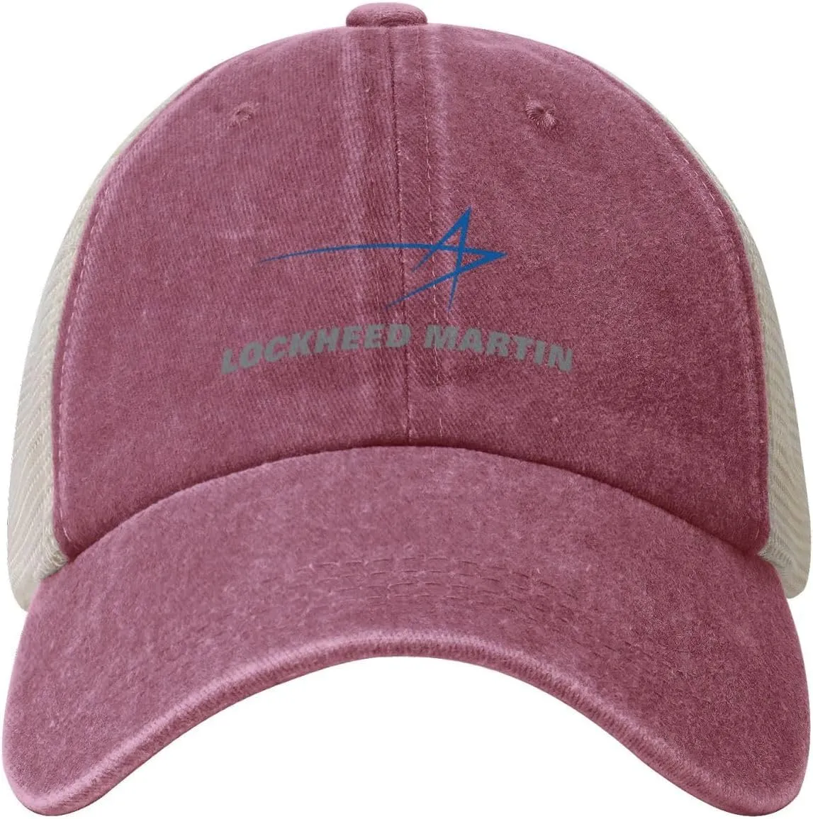 Lockheed Martin Adjustable Baseball Cap Sport Vintage Washed Mesh Baseball Cap