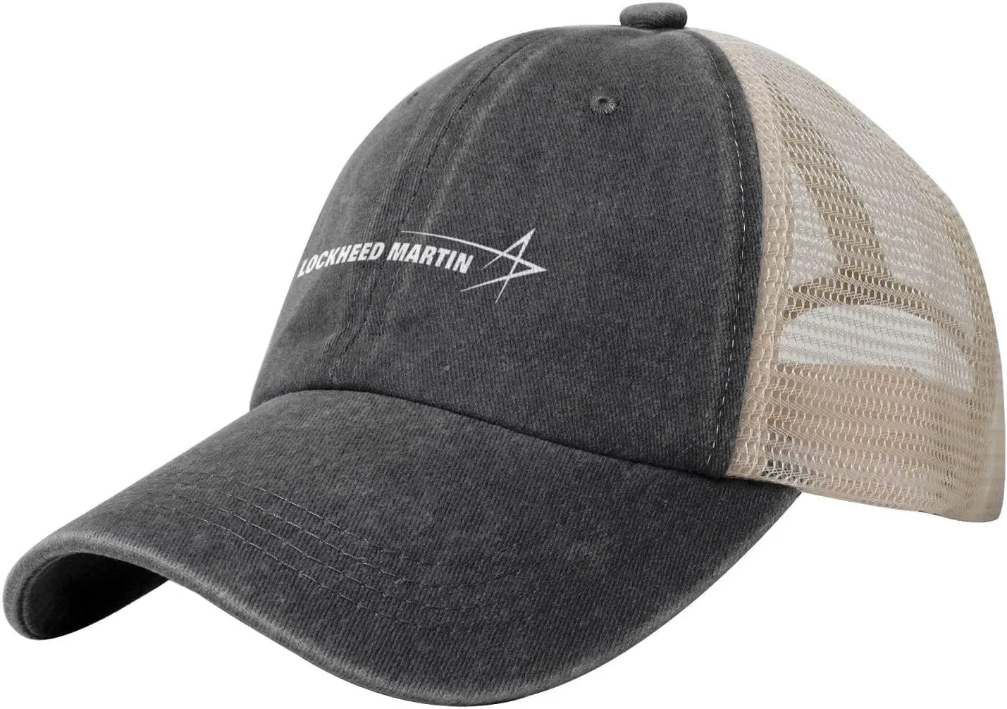 Lockheed Martin Adjustable Baseball Cap Sport Vintage Washed Mesh Baseball Cap