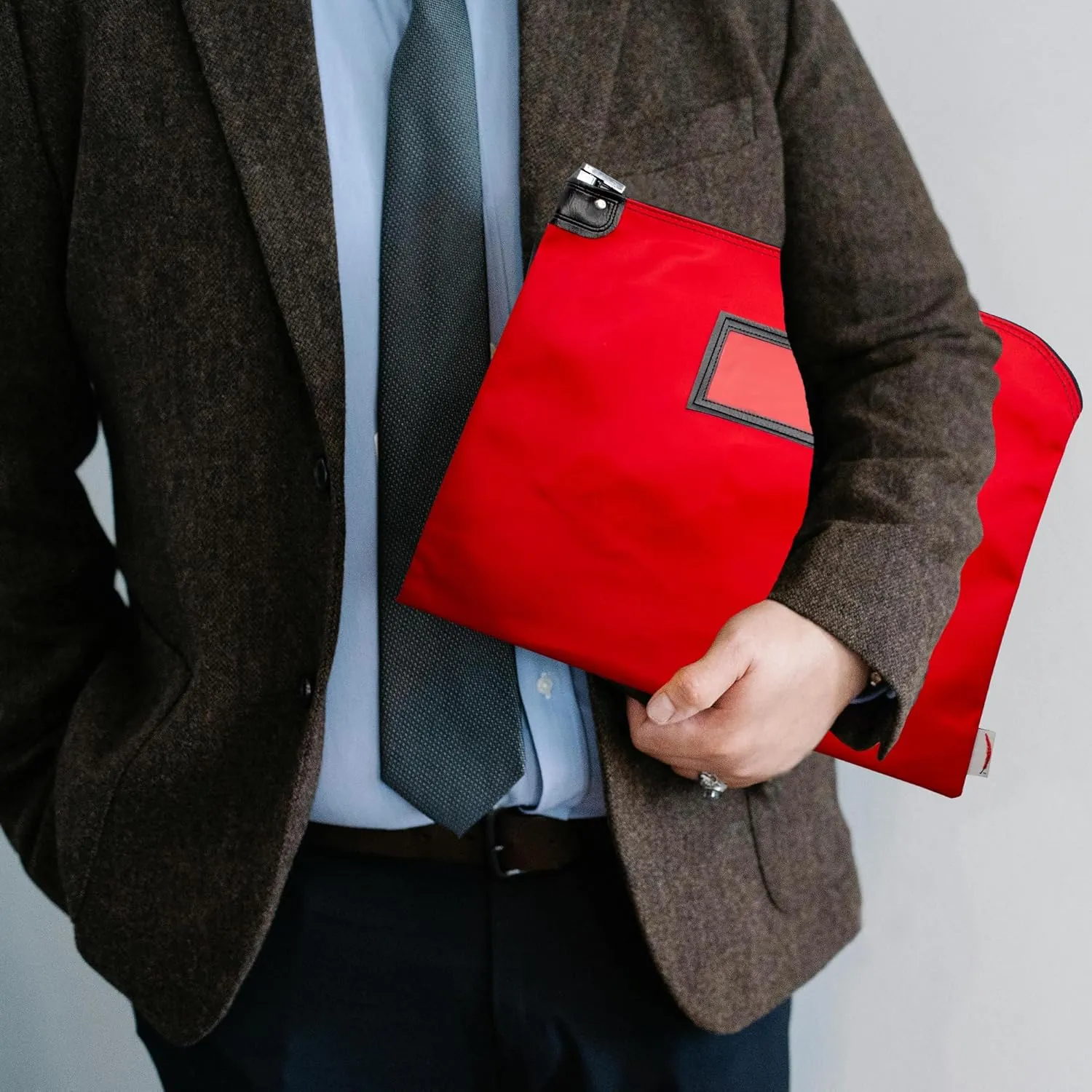 Locking Document HIPAA Bag,15 x 19 inch (Red)
