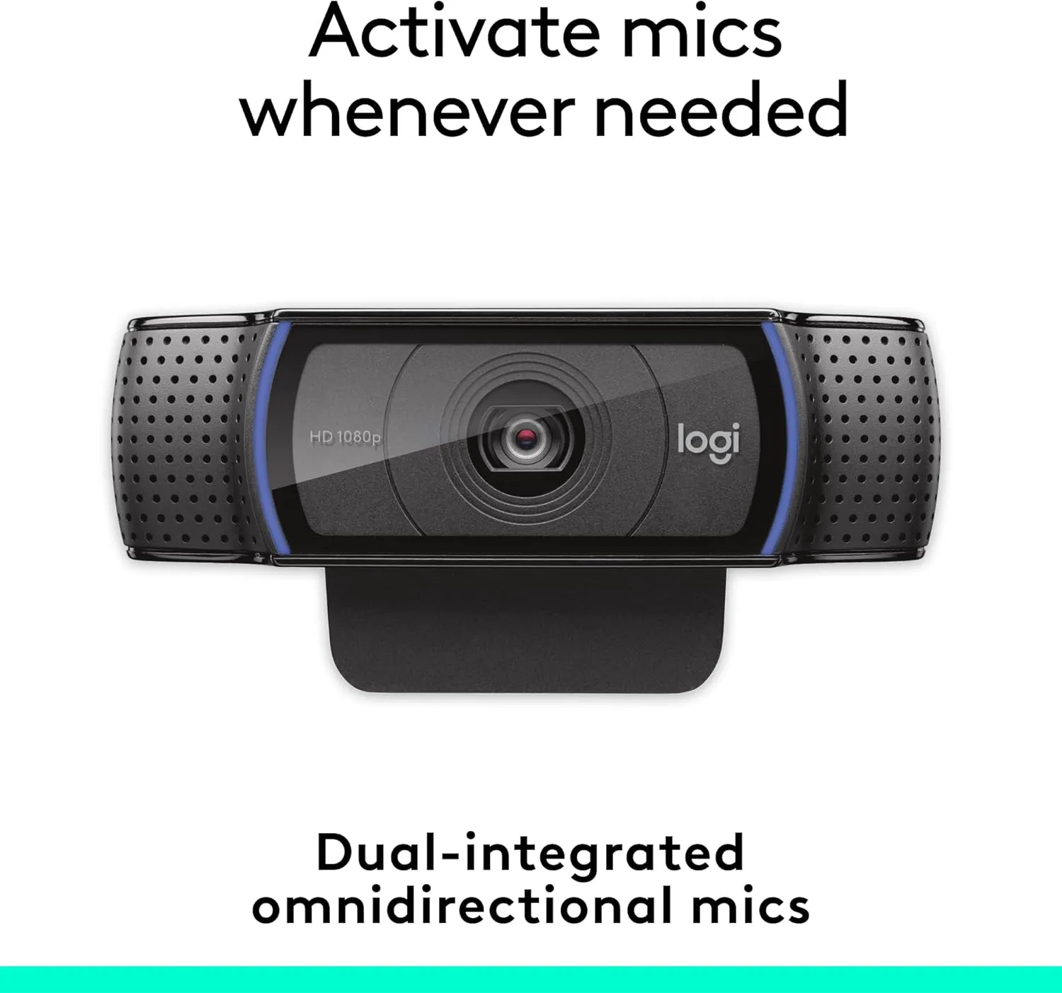 Logitech C920e HD 1080p Mic-Enabled Webcam, certified for Zoom, Microsoft Teams compatible, TAA Compliant