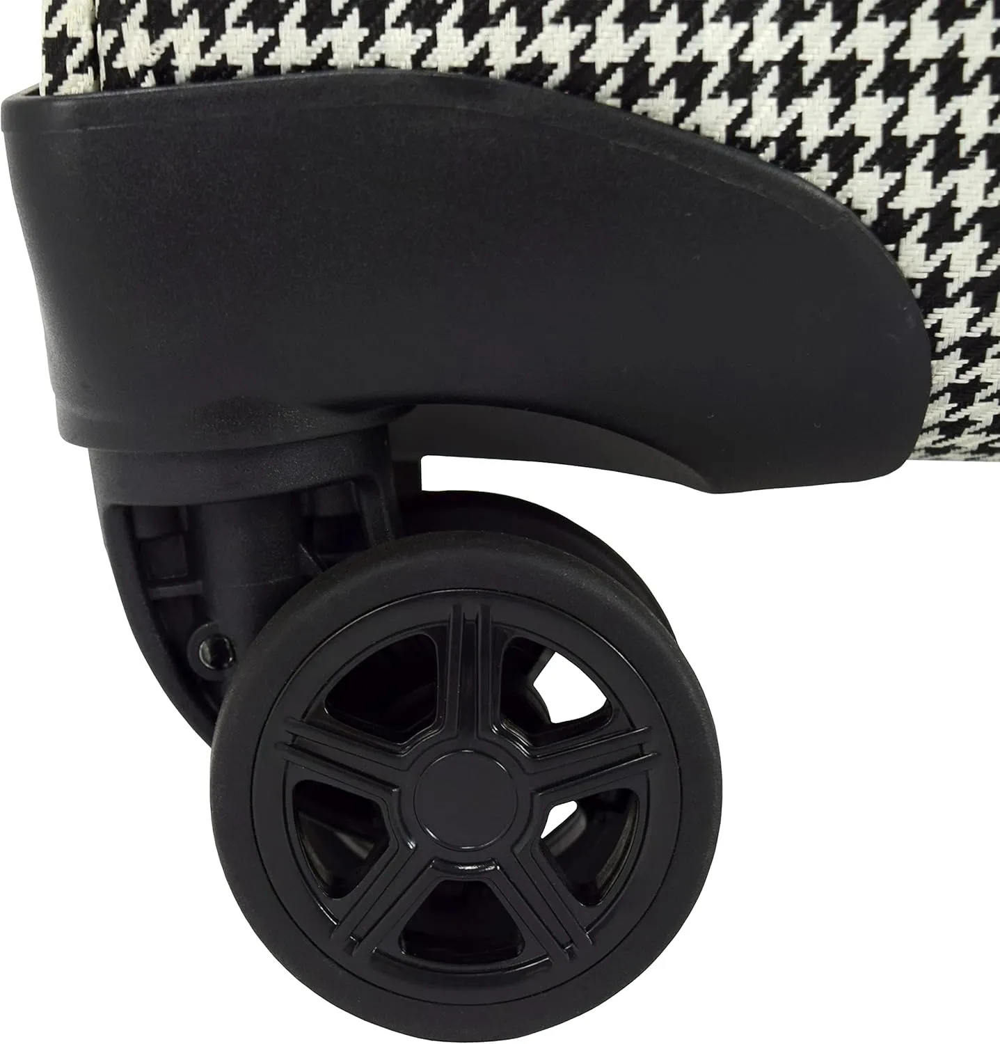 London Fog Oxford III 2 Piece Set (Cabin Bag and 25" Spinner), Black White
