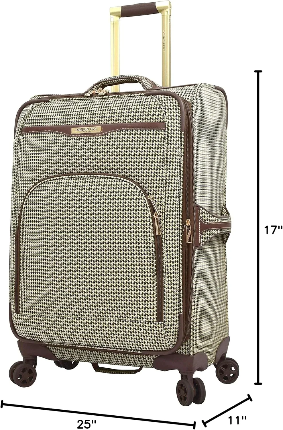 London Fog Oxford III 2 Piece Set (Cabin Bag and 25" Spinner), Olive