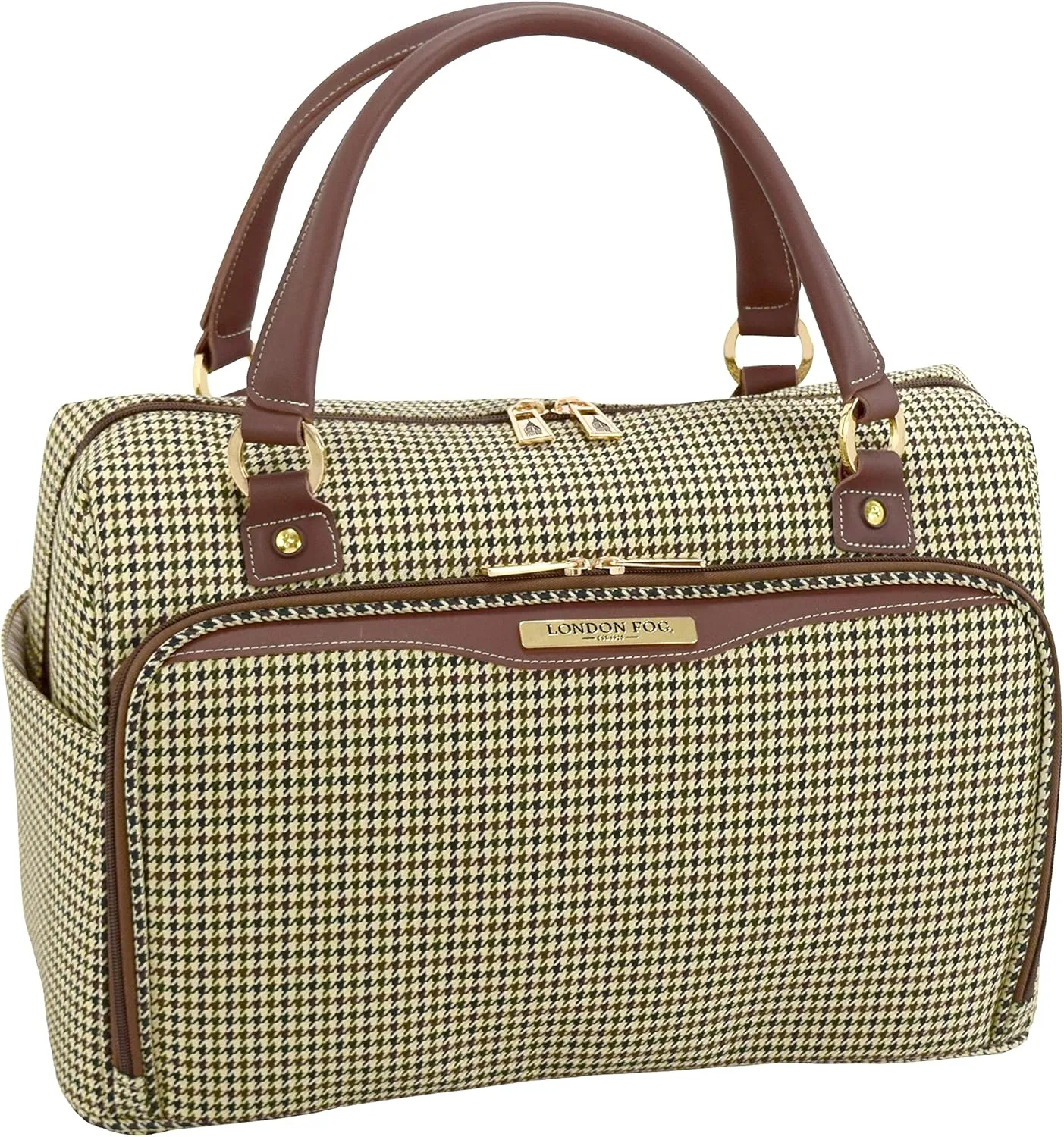 London Fog Oxford III 2 Piece Set (Cabin Bag and 25" Spinner), Olive