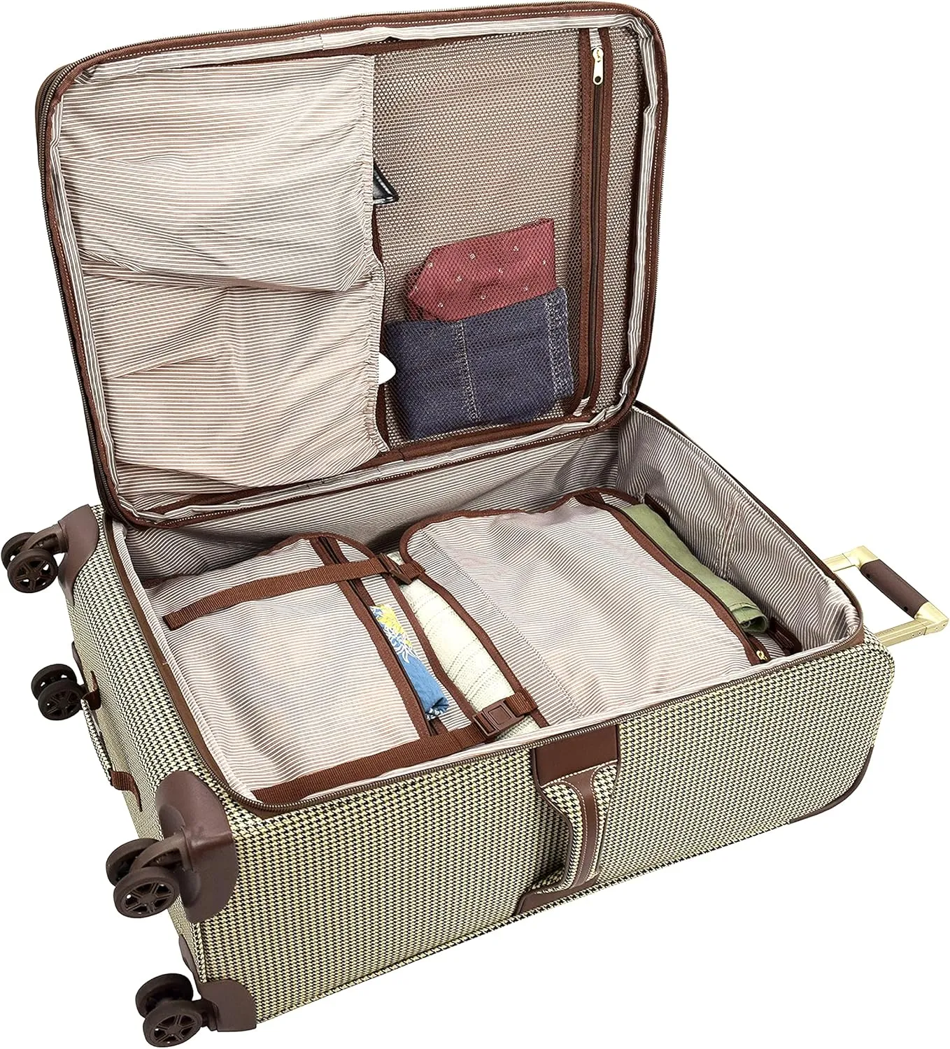 London Fog Oxford III 2 Piece Set (Cabin Bag and 25" Spinner), Olive