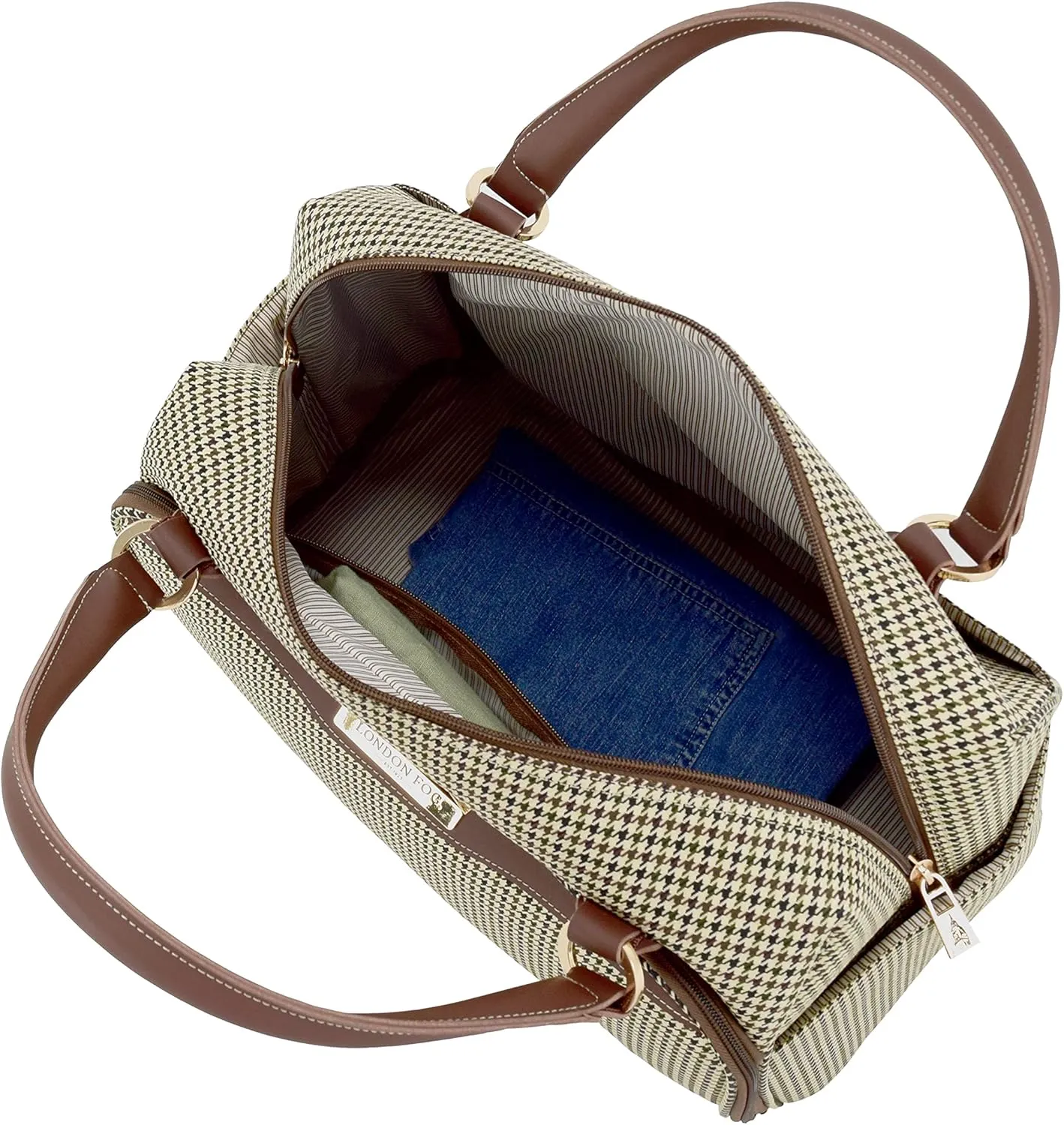 London Fog Oxford III 2 Piece Set (Cabin Bag and 25" Spinner), Olive