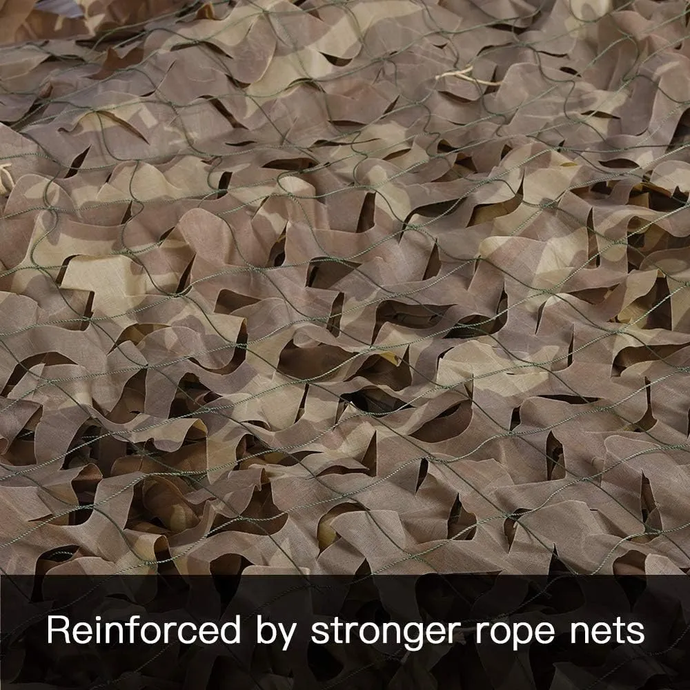LOOGU Custom Woodland Camo Netting Camping Military Hunting Camouflage Net 6.5 x 10ft, 6.5 x 26ft, 10 x 10ft, 10 x 13ft, 10 x 16.5ft, 13 x 16.5ft, 16.5 x 20ft, 20 x 20ft
