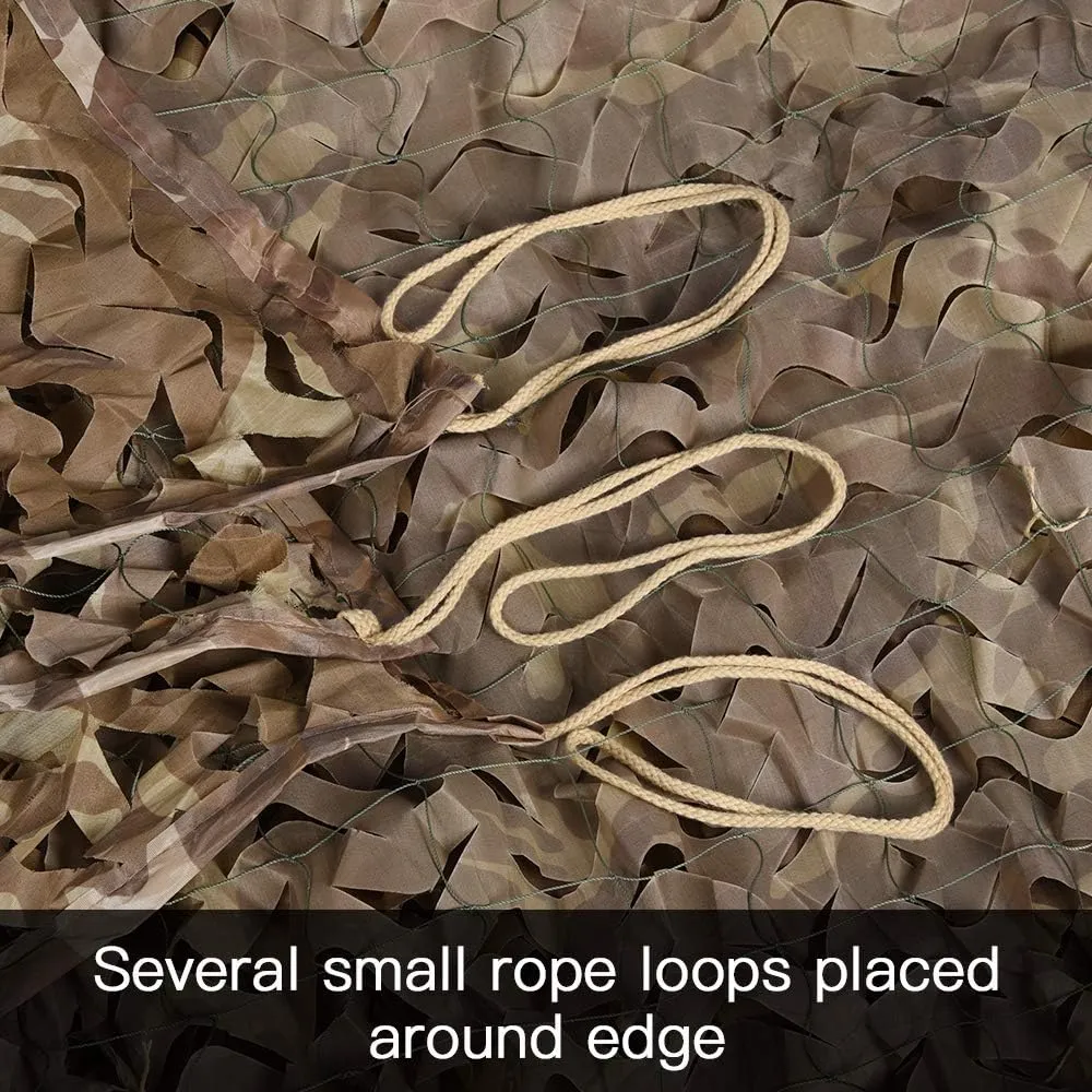 LOOGU Custom Woodland Camo Netting Camping Military Hunting Camouflage Net 6.5 x 10ft, 6.5 x 26ft, 10 x 10ft, 10 x 13ft, 10 x 16.5ft, 13 x 16.5ft, 16.5 x 20ft, 20 x 20ft