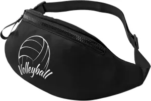 Love Is Volleyball Unisex Adjustable Leisure Waist Bag Outdoor Sports Running Waist Bag Business Travel Mobile Phone Bag