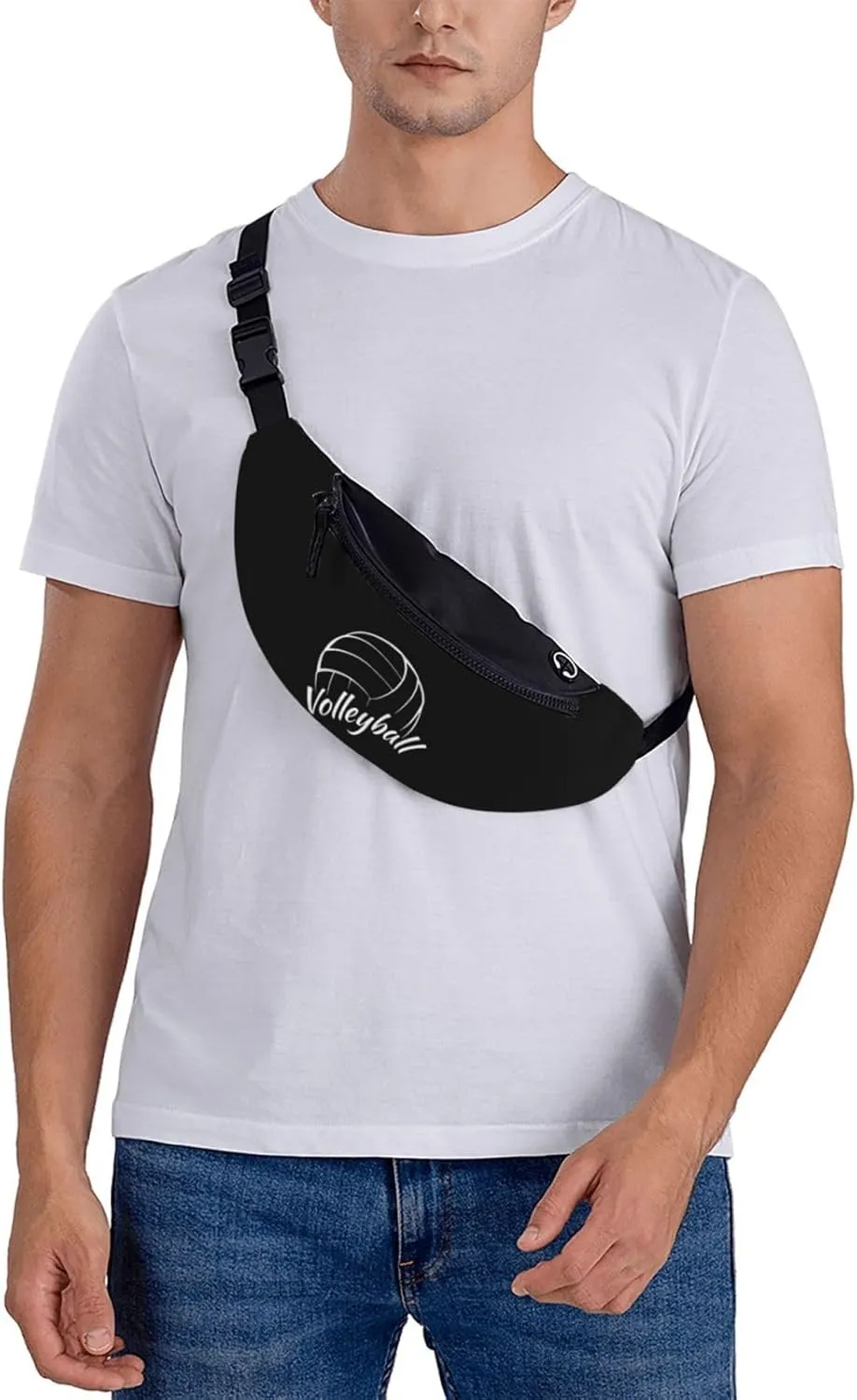 Love Is Volleyball Unisex Adjustable Leisure Waist Bag Outdoor Sports Running Waist Bag Business Travel Mobile Phone Bag