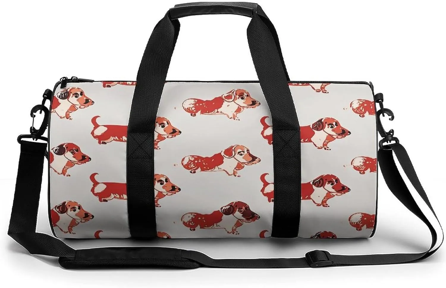 Lovely Romantic Dachshunds Gym Bag Sport Gym Tote Bag Lightweight Duffle Bag Carry On Weekender Bags for Women Men