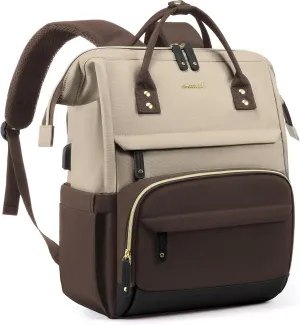 LOVEVOOK Laptop Backpack for Women, 17 Inch Work Business Backpacks Purse with USB Port, Large Capacity Nurse Bag College Bookbag for School, Waterproof Casual Daypack for Travel