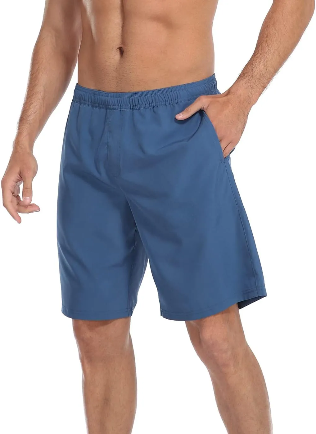 LRD Men's Swim Trunks with Compression Liner 9 Inch Inseam Quick Dry Board Short