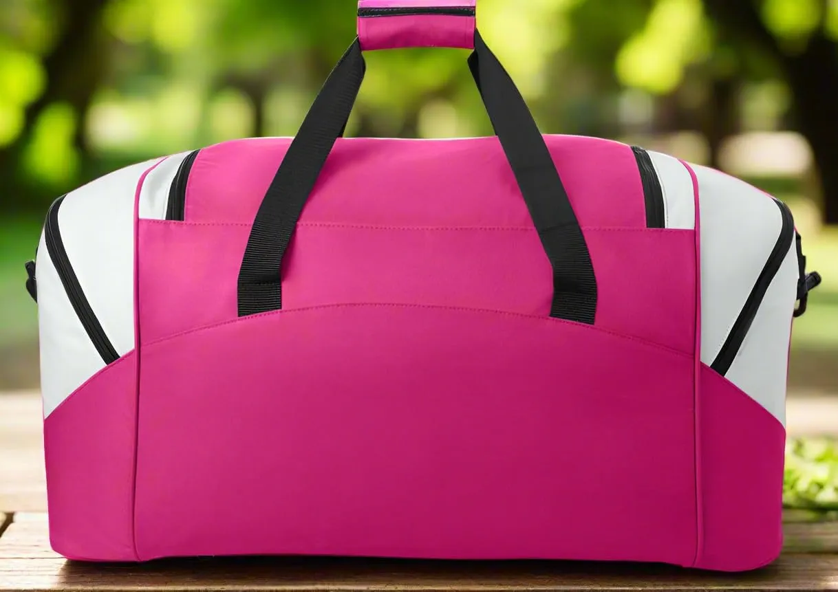LSU Tigers Duffle Bag Louisiana State University Large Duffel Bag Suitcase (Pink)