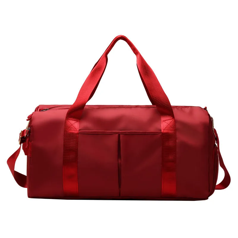 Lucy – Pink Gym Duffel Bag with Shoe Compartment and Double Handles