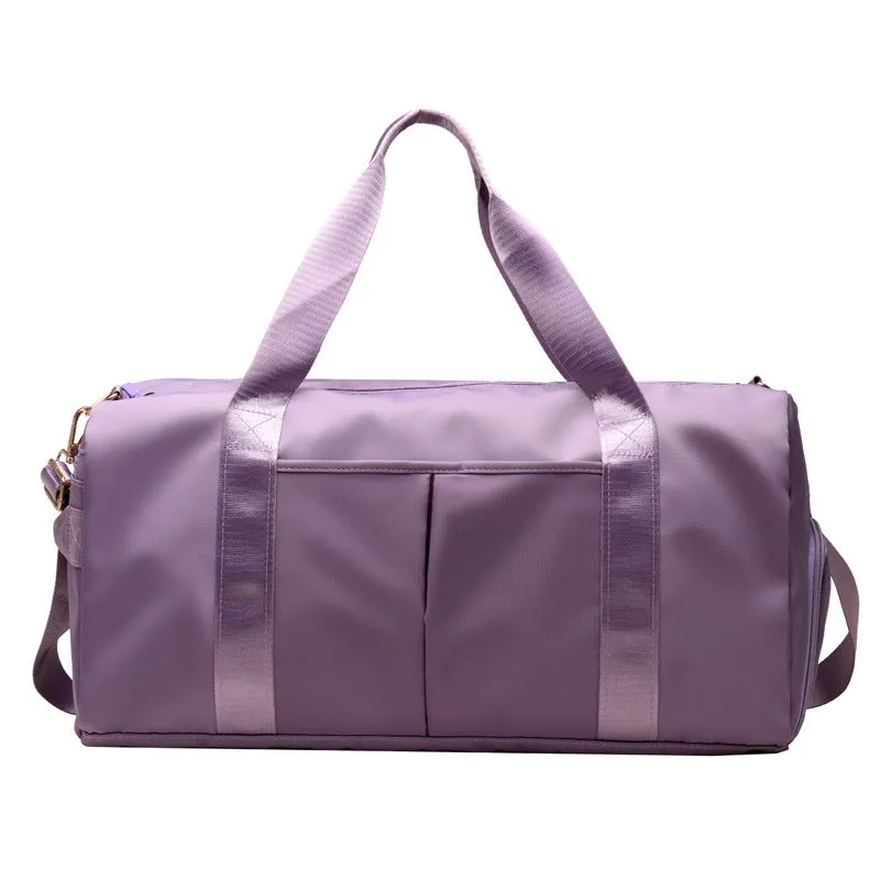 Lucy – Pink Gym Duffel Bag with Shoe Compartment and Double Handles