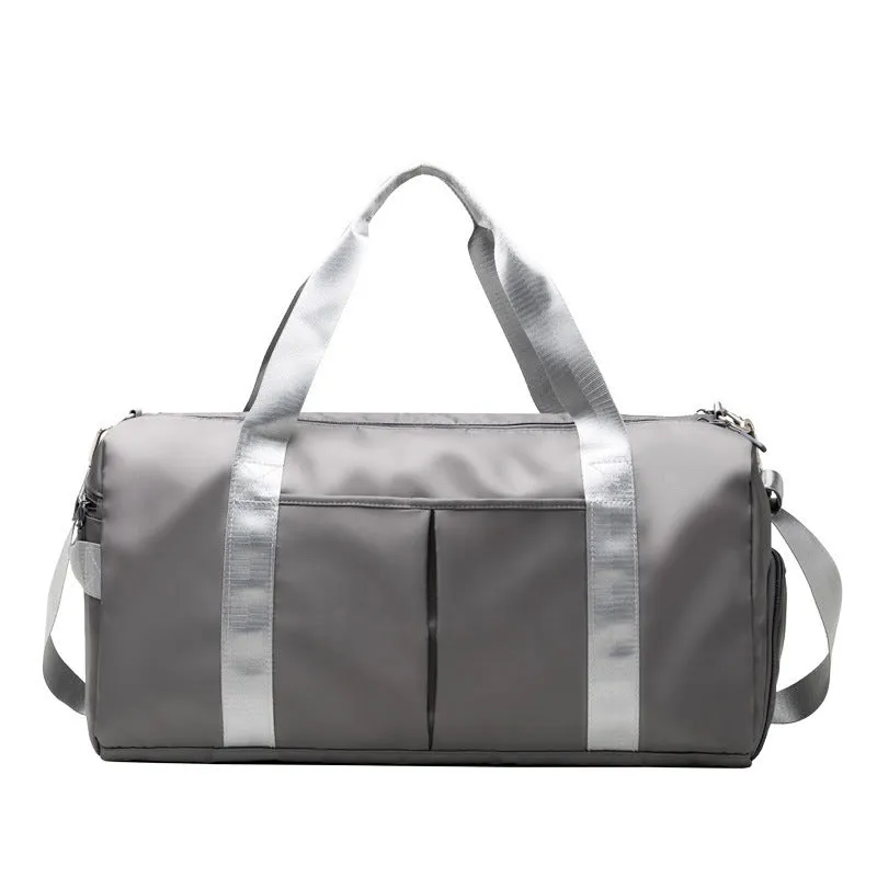 Lucy – Pink Gym Duffel Bag with Shoe Compartment and Double Handles