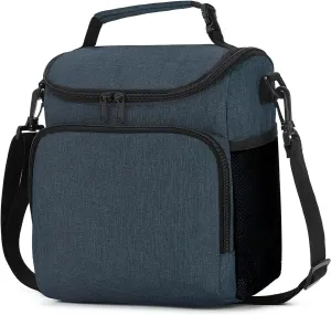 Lunch Box for Men,Insulated Lunch Bag Women with Adjustable Shoulder Strap, Cooler Bag with Drinks Holder for Adult Work Picnic Beach Workout