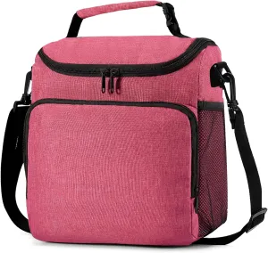 Lunch Box for Men,Insulated Lunch Bag Women with Adjustable Shoulder Strap, Cooler Bag with Drinks Holder for Adult Work Picnic Beach Workout