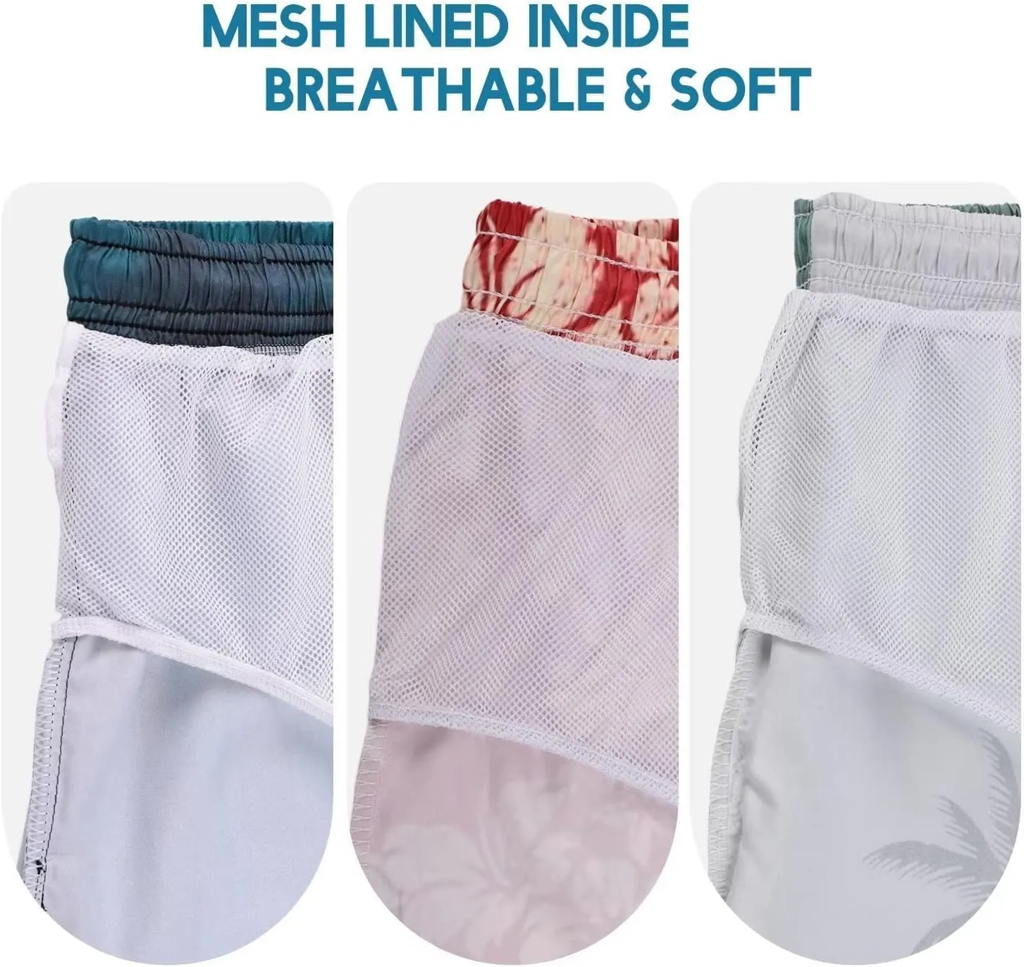 Lzzidou Men's Swim Trunks 8 Inch Inseam Mesh Lining Board Shorts Quick Dry Bathing Suit