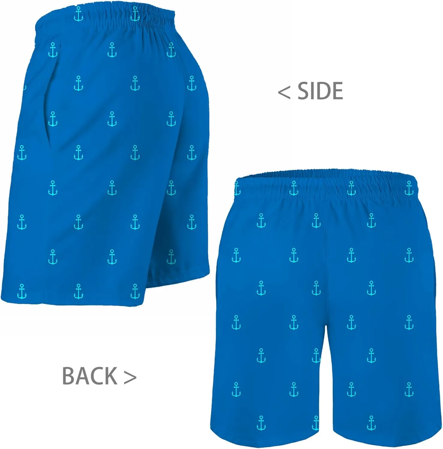 Lzzidou Men's Swim Trunks 8 Inch Inseam Mesh Lining Board Shorts Quick Dry Bathing Suit