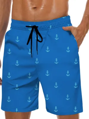 Lzzidou Men's Swim Trunks 8 Inch Inseam Mesh Lining Board Shorts Quick Dry Bathing Suit