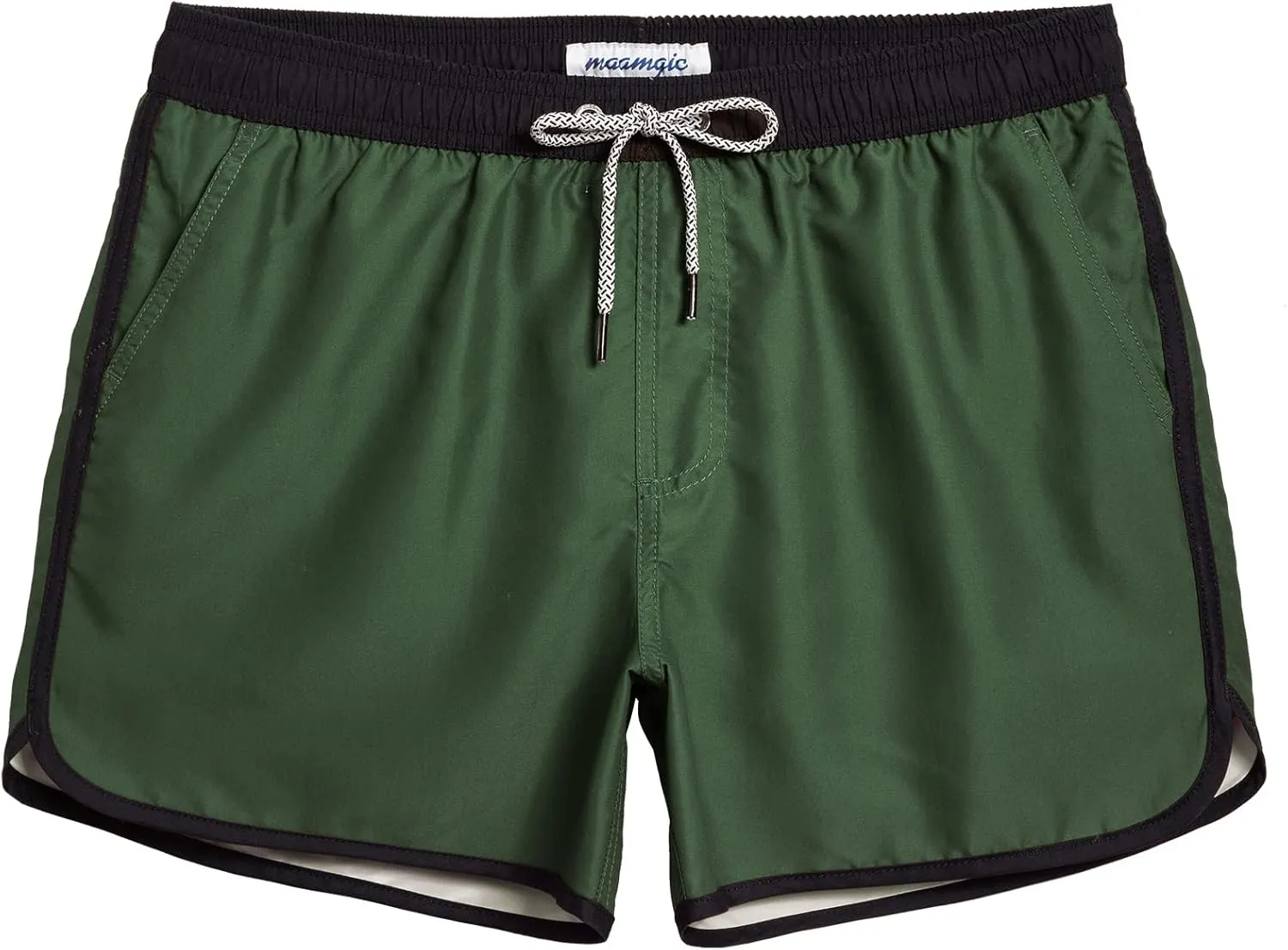 maamgic Mens Boys Short 80s 90s Vintage Swim Trunks with Mesh Lining Quick Dry Swim Suits Board Shorts