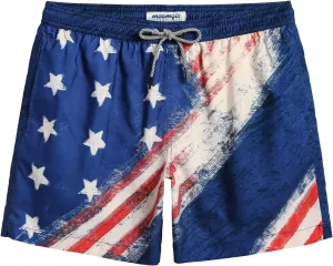 maamgic Mens Swim Trunks 5" with Mesh Lining Quick Dry Bathing Suits for Men Swim Shorts Swimwear