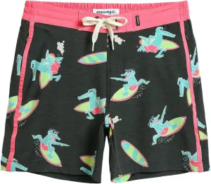 maamgic Men's Swim Trunks Board Shorts Vintage Beach Shorts 4 Way Stretch Quick Dry with Zipper Pockets