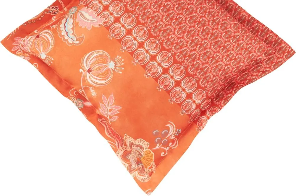 Maco Satin Cushion Cover Single CHIAIA Colour R1 Tangerine Size 40 x 40 cm