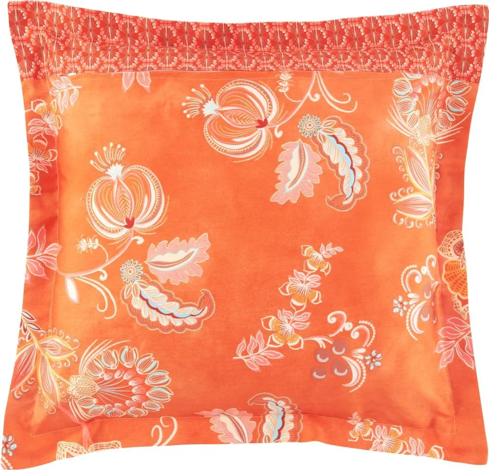 Maco Satin Cushion Cover Single CHIAIA Colour R1 Tangerine Size 40 x 40 cm