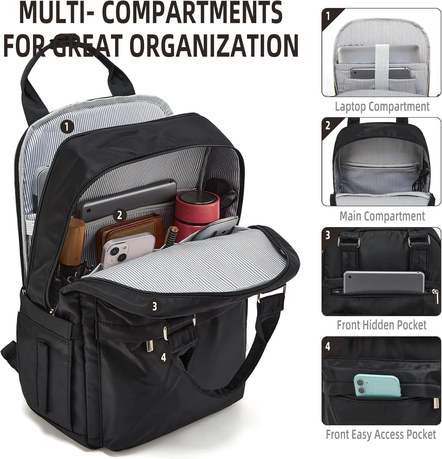 Makes Large Travel Backpack For Women Men,Carry On Backpack,Hiking Backpack Waterproof Outdoor Sports Rucksack Casual Daypack Travel Essentials
