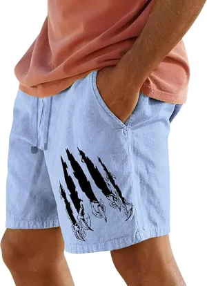 Male Swim Gradient Tie Dye Sports Shorts Casual Beach Couple Pants Short for Men Elastic Waist Mens Blue