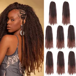 Marley Crochet Braids Hair 24 Inch 8 Packs Afro Kinky Marley Twist Braiding Hair Synthetic Curly Twist Marley Hair Long Springy Afro Twist Hair Extensions (TB/30#, 24 Inch (Pack of 8))