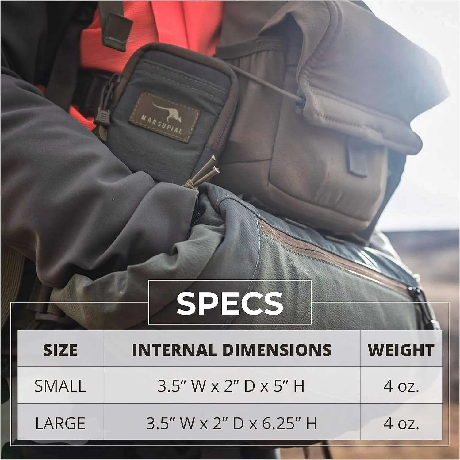 Marsupial Gear Zippered Pouch, Ranger, Large