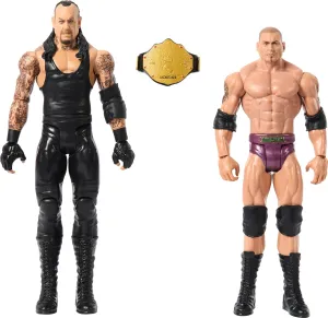 Mattel WWE Undertaker vs Bautista Championship Showdown Action Figure 2-Pack with World Heavyweight Championship, 6-inch