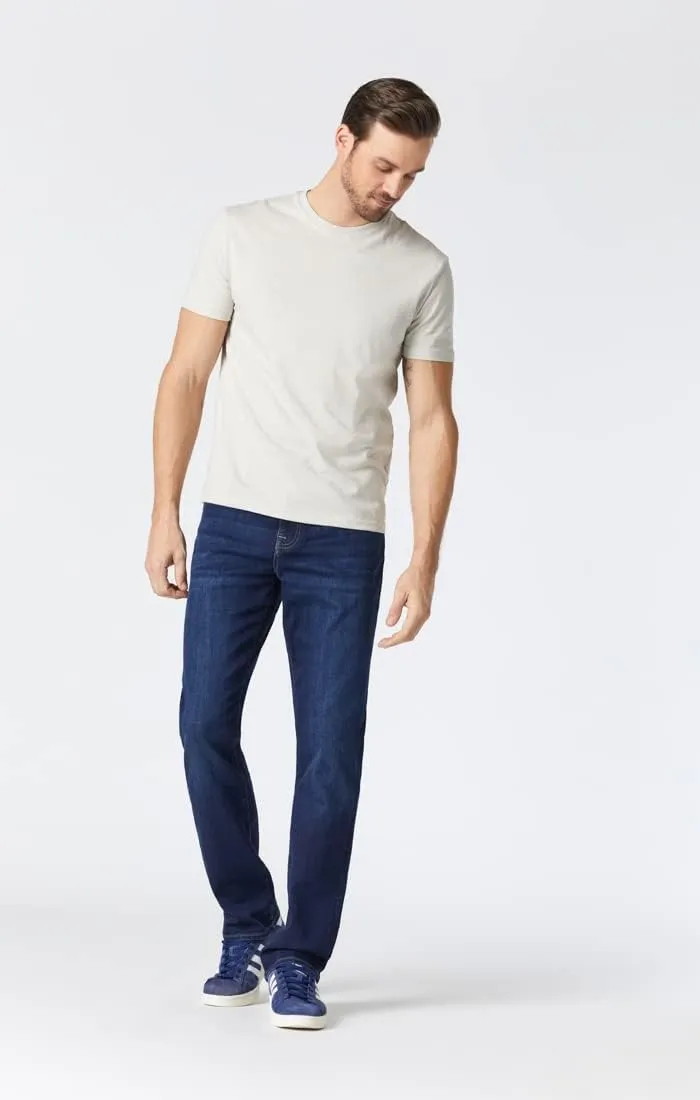 Mavi Men's Matt Mid-Rise Relaxed Straight Leg Jeans