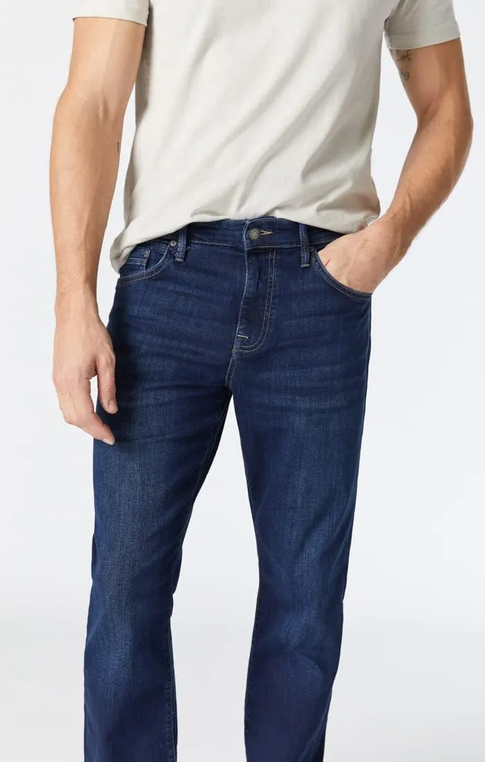 Mavi Men's Matt Mid-Rise Relaxed Straight Leg Jeans