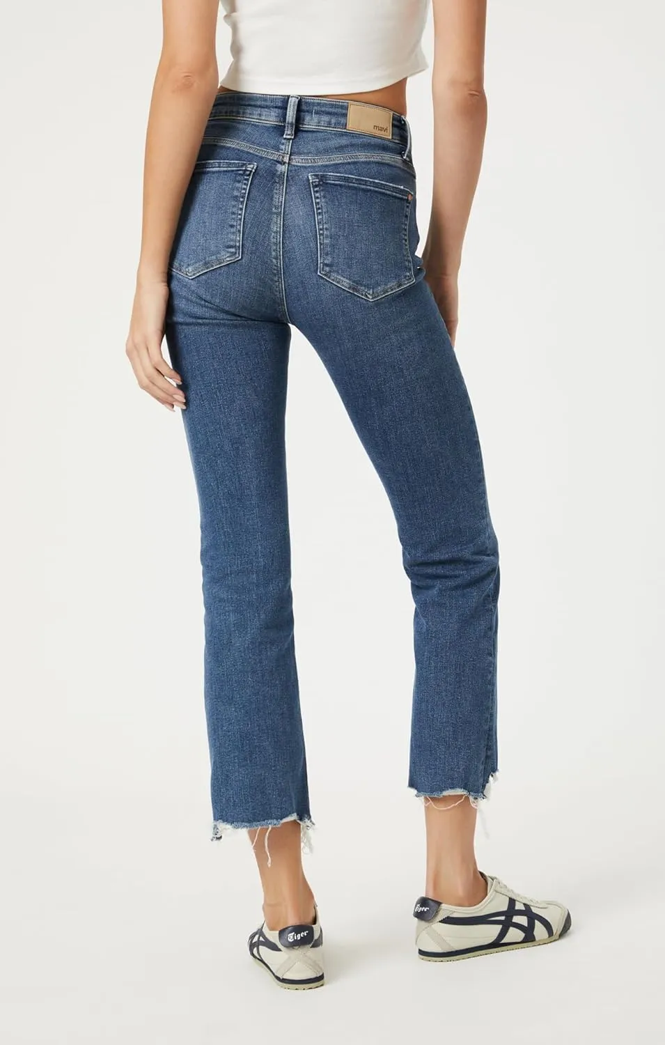 Mavi Women's Anika High Rise Crop Flare Leg Jeans